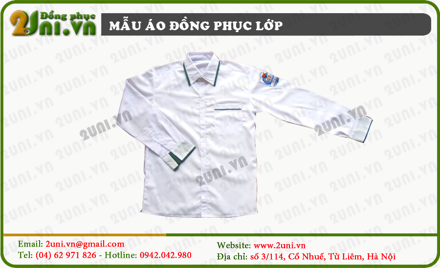 Mẫu áo sơ mi đồng phục học sinh U101